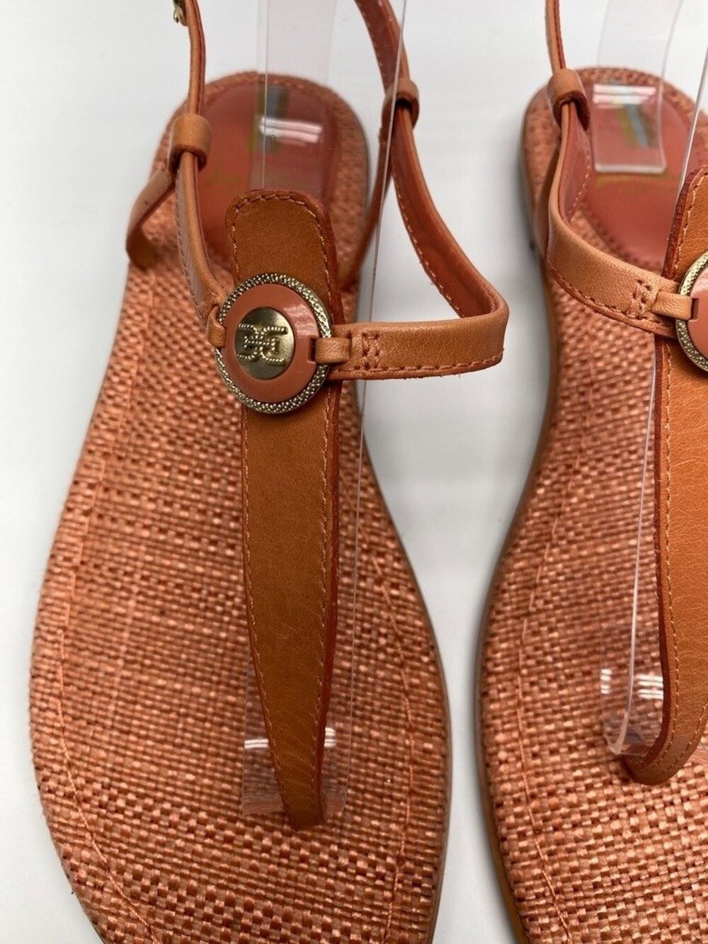 Sam Edelman Womens Gigi Signet T-Strap Flat Sandals Sz 9 - Picture 3 of 8